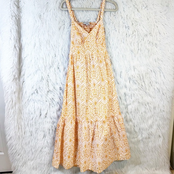 LOFT Yellow eyelet embroidered Maxi Dress - Picture 3 of 7